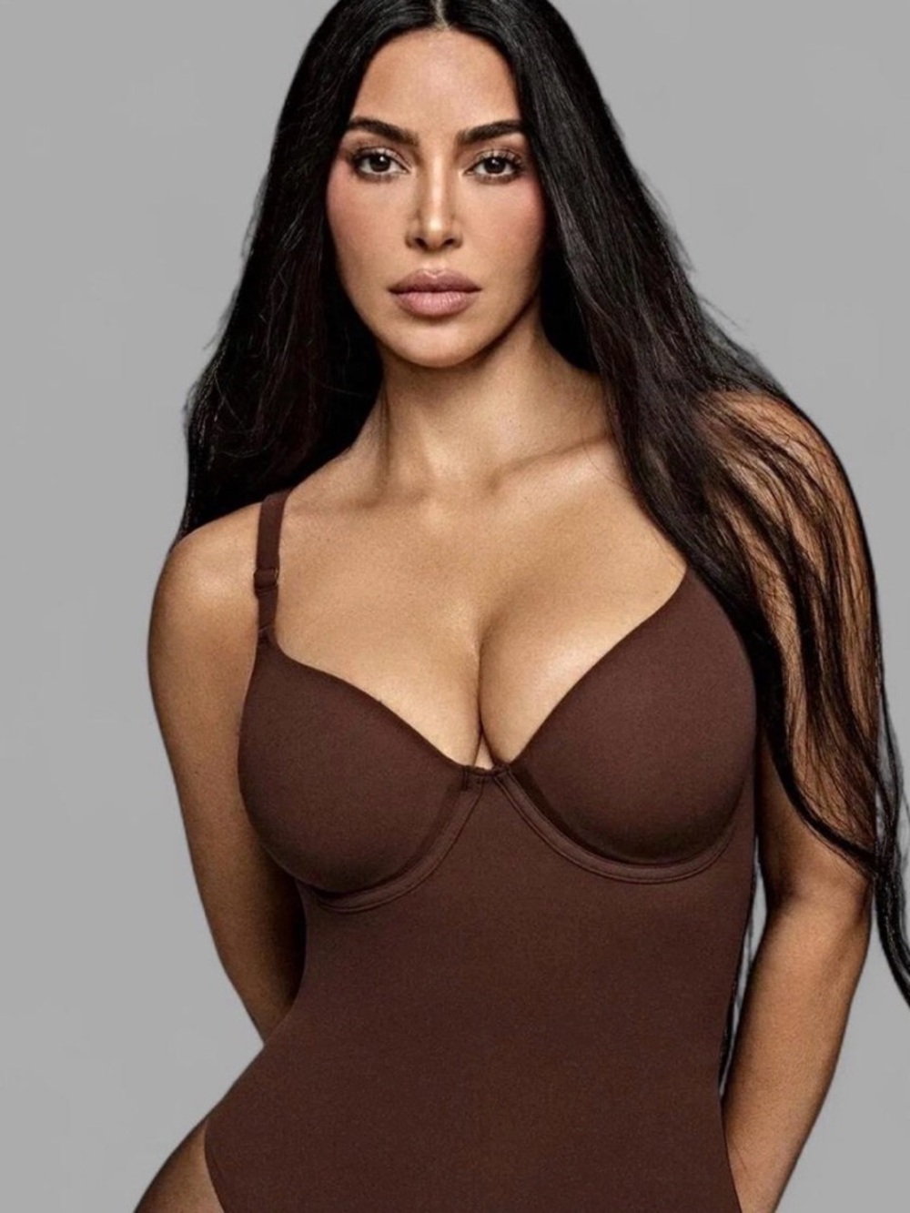 SKIMS *NWT FITS EVERYBODY BACK SMOOTHER BRIEF BODYSUIT | COLOR: COCOA | SIZE: XS